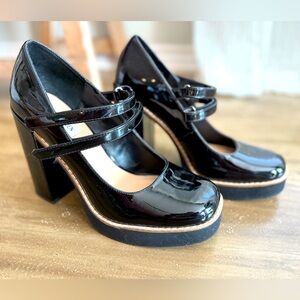 Steve Madden Platform Mary Jane Heels, size 10, black patent leather